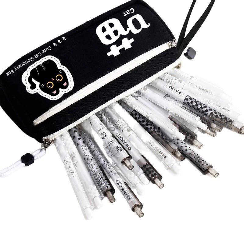 Animal Print Pencil Bag For Kids With Durable Fabric And Storage Compartments