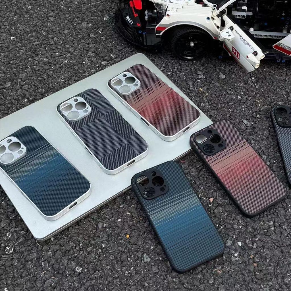New Imitation Carbon Fiber Case Compatible with Apple 16/iPhone 15 Material 13/14 Phone Case 12 Pro Max