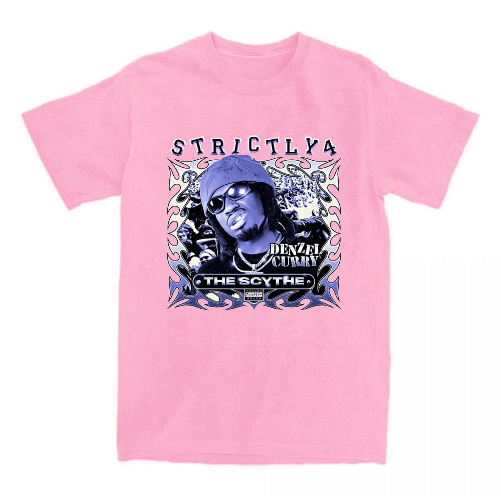 Denzel Curry Strictly 4 The Scythe T-shirt Summer Short Sleeve Cotton Female Tshirts Unisex Streetwear Rapper Design Print Tees