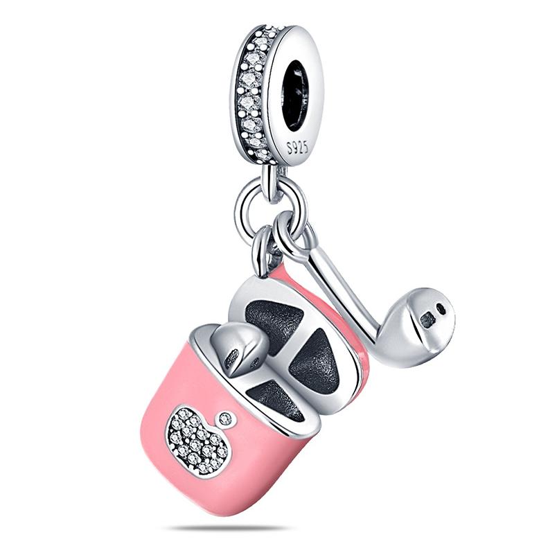 Original 925 Silver Graduation Charms Mortarboard Beads Flower Pendants for Bracelet Necklace DIY Jewelry Gift