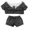 AXLUCE Plush Clothes - 10cm Suit, Shirt, Tie - Plush Toy - Clothes - Doll (Charcoal Gray)
