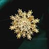 Luxurious South Korean Snowflake Brooch with Zircon Inlaid Diamonds – Elegant Corsage Pin for Suits and Coats.