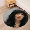 Loreen Printed Round Rug Carpet Chair Rug Area Rug Entryway Doormats,for Office Chair Living Room Bedroom Kitchen Room.