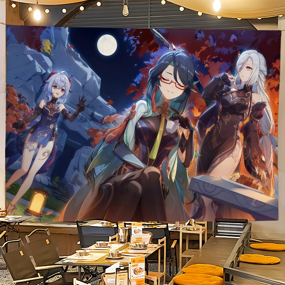 Genshin Impact Xianyun Game Art Flag For Room Dorm Camping Party Hogar Garage Living Room Bedside Wall Decor Banner Gift