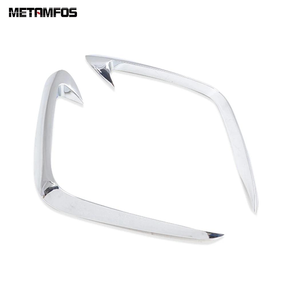 Car Accessories For Hyundai Tucson NX4 - 2024 Exterior Chrome Front Fog Light Lamp Eyelid Eyebrow Foglight Molding Trim