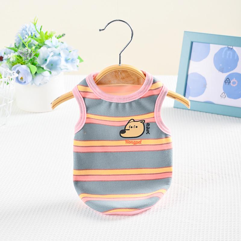 Colorful Striped Warm Vest for Pets - Autumn/Winter Style for Teddy, Pomeranian, Bichon, Cats, and Dogs