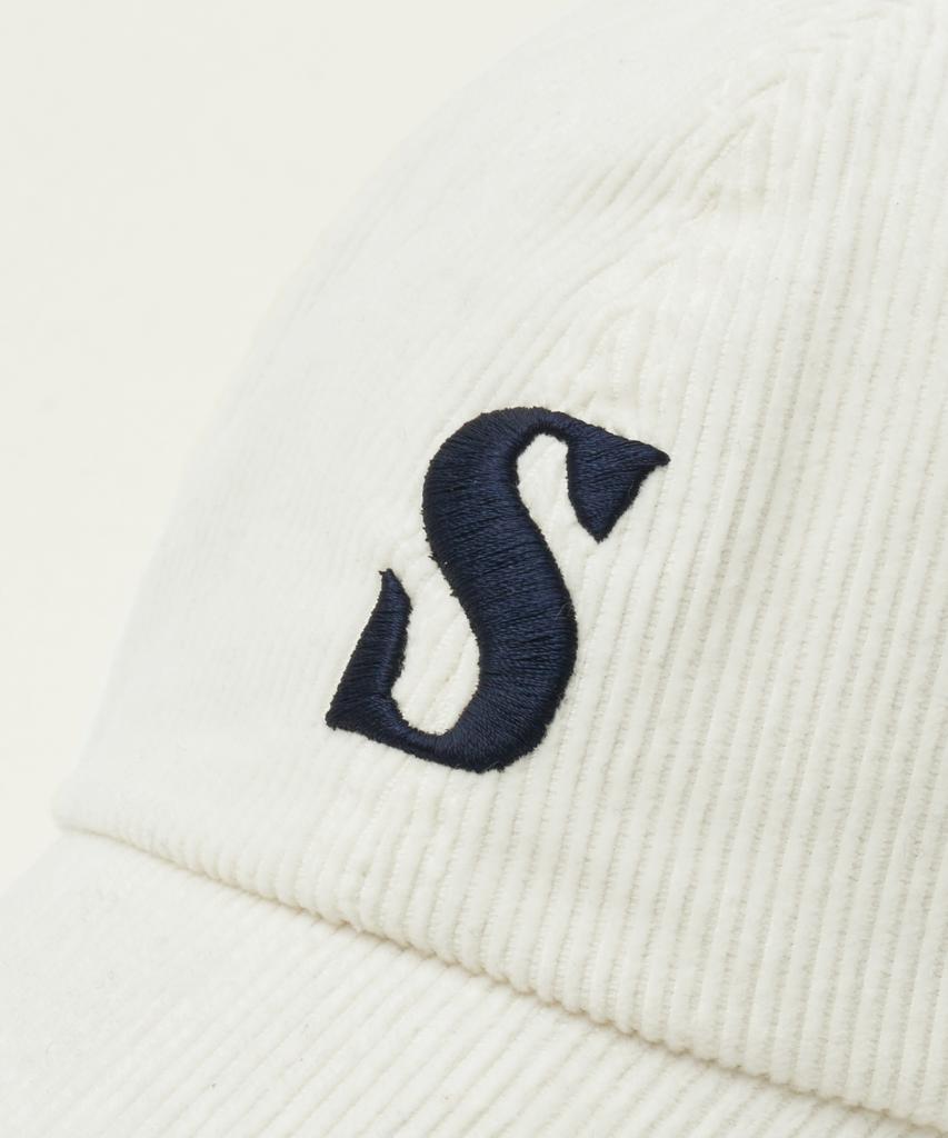 Seteo Small S Logo Corduroy Ball Cap Ivory