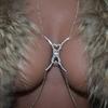 Bra Chain Rhinestones Body Jewelry For Women Sexy Bra Luxury Heart Crystal Chest Bra Chain Body Chain Necklace Jewelr