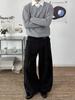 Elegant V-Neck Knit Sweater - Old Money Style, Cleanfit, High-Intelligence Polo, Couple-Friendly