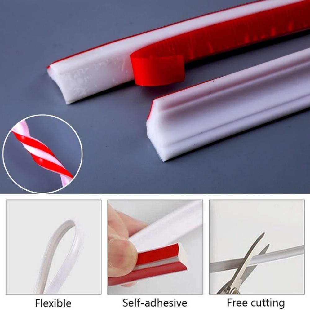 1pc 12mm/0.47in Molding Edge Soft TPE Line Ceiling Strip Self Adhesive Decorative Strip Kitchen Bathroom Window Wall Corner
