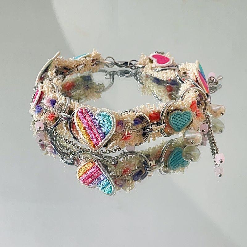 

Чокер Дофаминового Цвета Любящее Сердце Женские Аксессуары для Шеи Color Heart Necklace