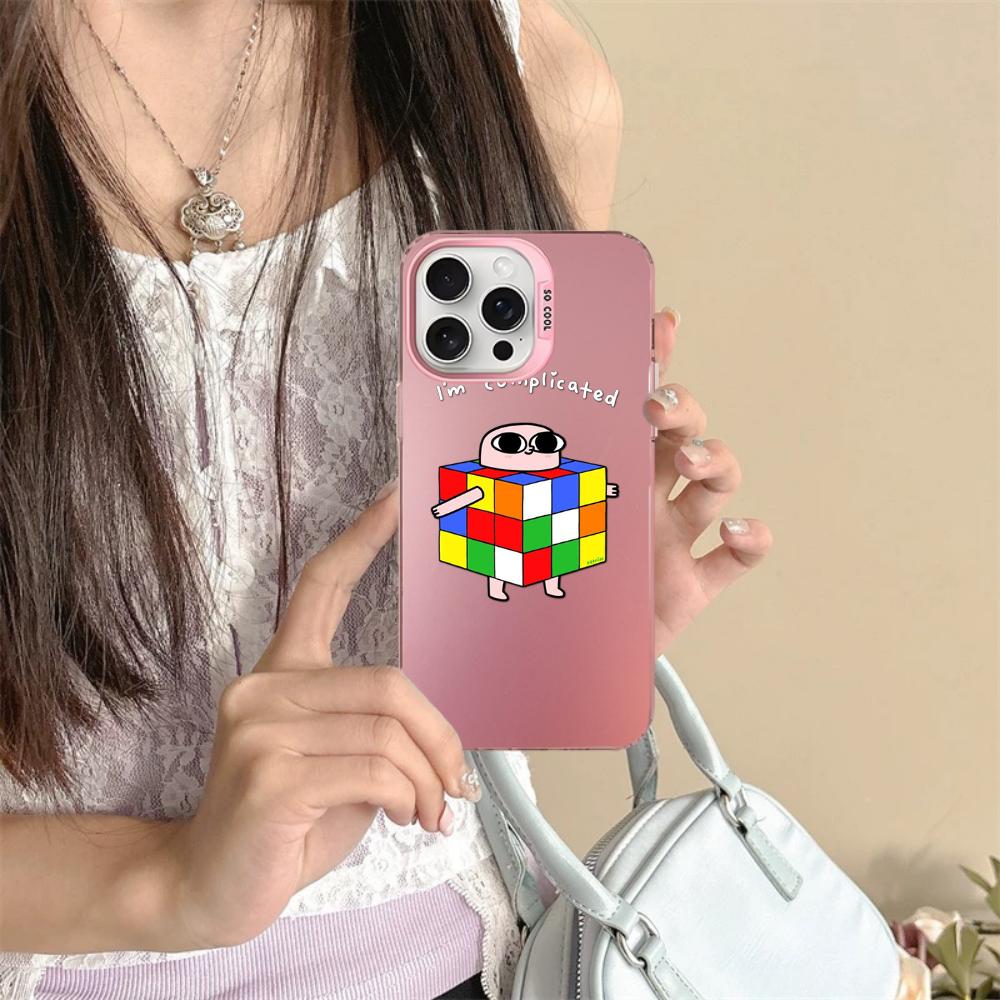 Pink Cartoon Funny Big Eyes Ketnipz Phone Case For iPhone16 15 14 13 12 11Pro Max X XR XSMAX 87 Plus Matte Shockproof Back Cover
