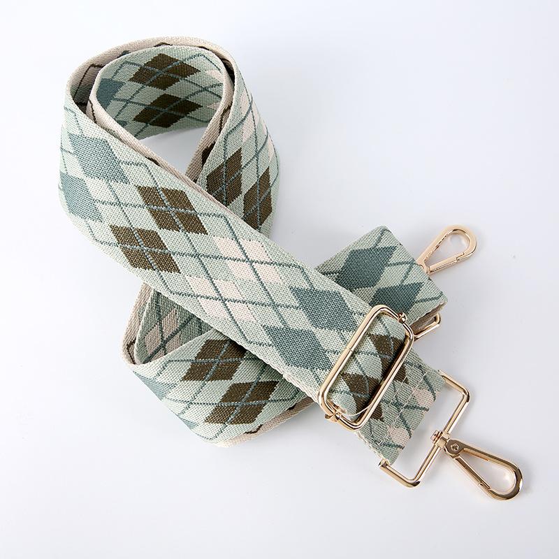 Versatile Creative Color Rhombus Bag Strap Accessories Adjustable Shoulder Crossbody Backpack Strap Replacement Shoulder Strap