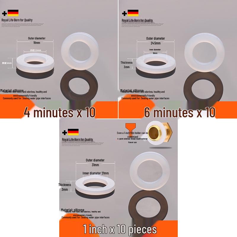 Black Rubber Silicone Waterproof Gasket Seal Washer for Water Heater & Shower - Nitrile Thickened, 4-6 Minutes
