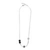 Charmy Silver Triple Gemstone-necklace