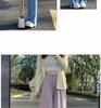 Plus Size Women's High-Waisted Wide-Leg Ice Silk Summer Pants with Split Drape and Sun Protection.