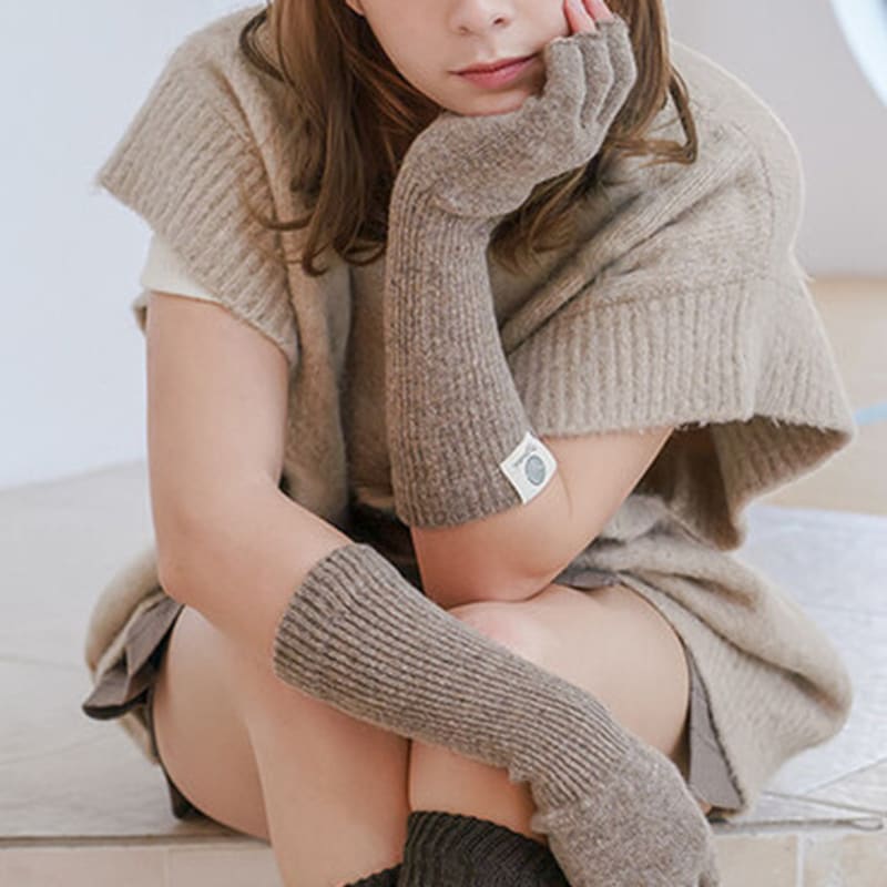 

meminn harf длинные перчатки 4 цвета 04_Half Long Finger (BR)