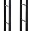 Firewood Rack Metal 60 x 25 x 100 cm Stacking Aid Steel Frame up to 100kg Outdoor for Garden Terrace Black
