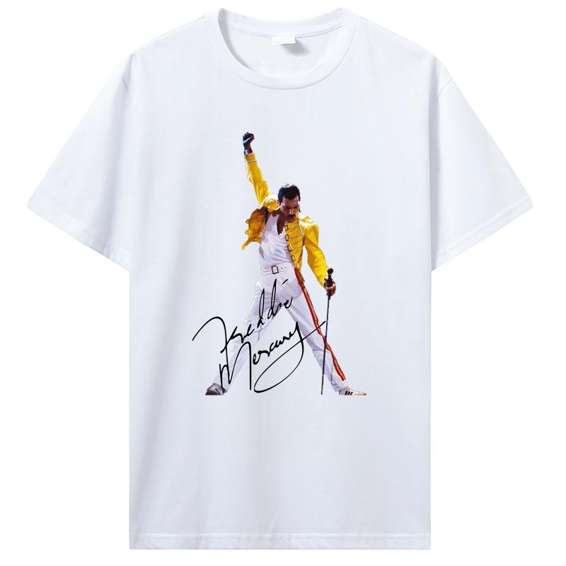 GUOYAN TOP Freddie Mercury T-shirt Oversized T-shirt met korte mouwen Zomer Resistent Casual Katoenen T-shirt Tops Harajuku Streetwear Herenkleding 3XL