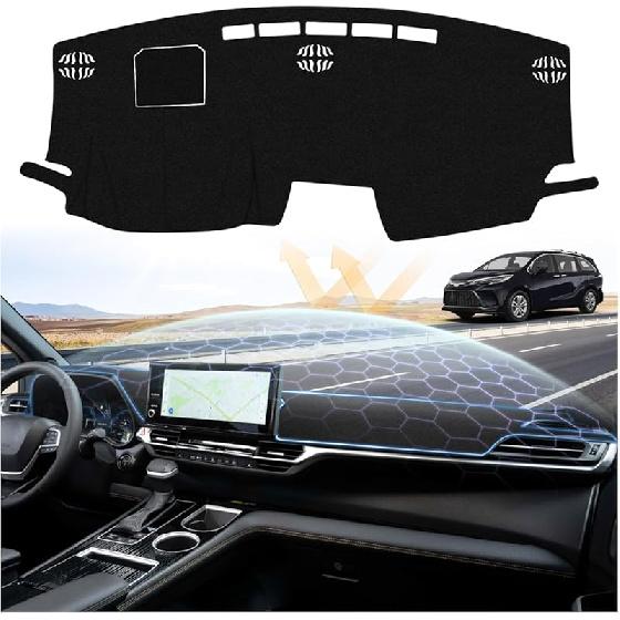 Dash Cover For 2015-2025 Ford Edge Dashboard Cover Mat For Edge Accessories Sunshade Nonslip Mesh Protector No Glare