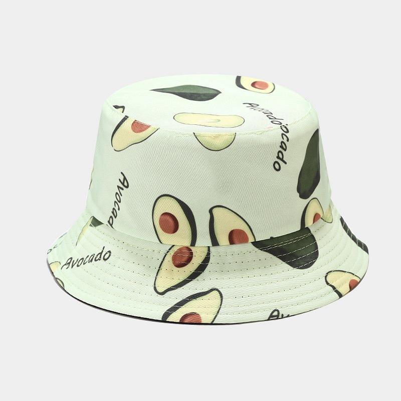 Creative Printed Fruit Pattern Bucket Cap Unisex Outdoor Leisure Fisherman Hat Summer Beach Uv Protection Sun hats Panama Bob