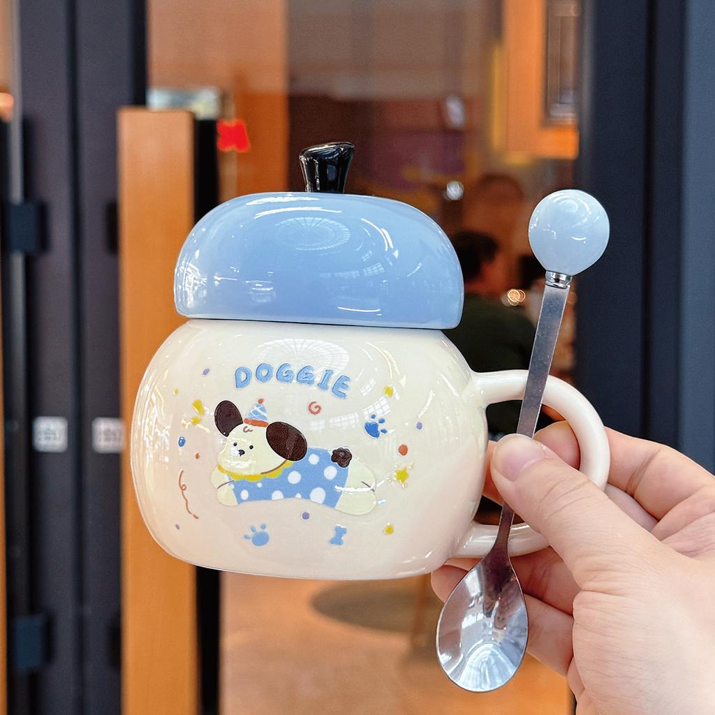 Ceramic mug with lid couple water cup, a pair of high-value cups, new office home girls