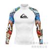 Quiksilver Long Sleeve Rash Guard Men UV Protection Quick Dry Surfing Dive Top