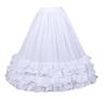 [Housaku Co., Ltd.] Colored Pannier Petticoat Hoop Skirt Victorian Dress Crinoline Underskirt Lolita Pannier (Midi Length White)