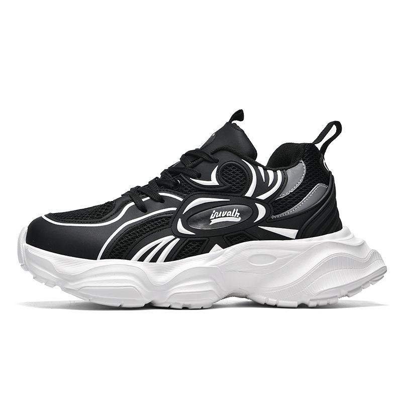 Sneakers 2024 New Thick-soled Breathable Couple Dad Shoes Casual Versatile Fashion Heightening Retro Men's Shoes Women's Shoes