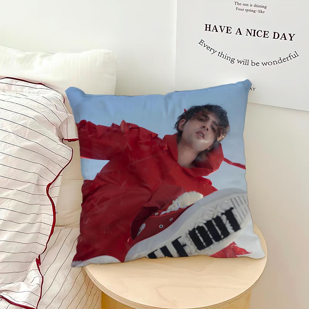 Singer P-Porter Robinson Smile! D Sofa Living Room Bedroom Headboard Backrest Cushion Square Cushion Nap Time Pillow Case 12x12Inch