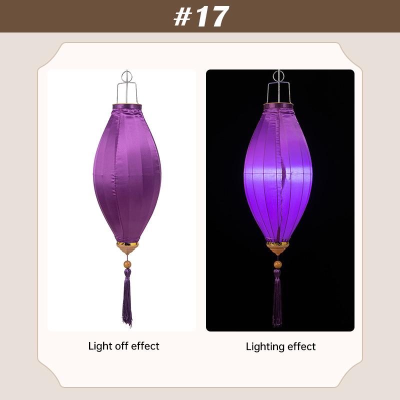 14 inch Traditional Lantern Party Outdoor Silk Lantern Chinese Vietnam Mid Autumn Spring Festival New Year Decor Ornaments
