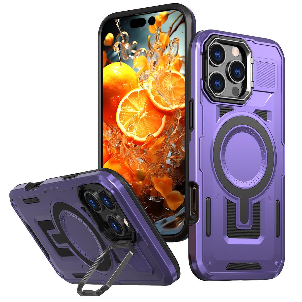 New Product for IPhone16Pro Mobile Phone Case Magnetic Lens Holder Two-in-one Anti-fall Armor S25 Protective Cover