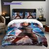 Future Warrior Alitas Battle Bedding (1 * duvet cover + 2 * pillowcase, without core) 2D Flat Soft and comfortable Duvet cover and pillowcase