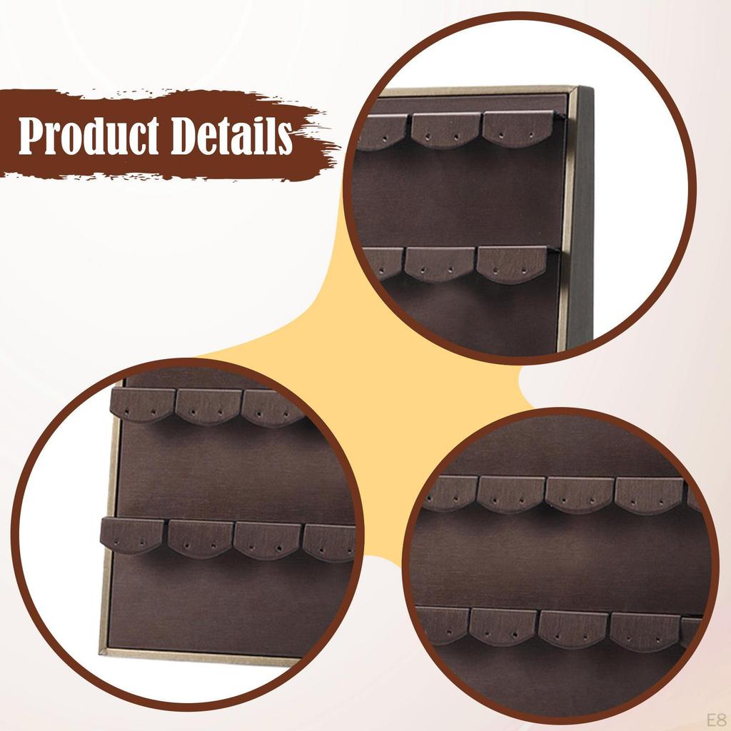 Vertical Jewelry Display Tray Holder Large Capacity PU Leather Stand Rack for Boutique, Home