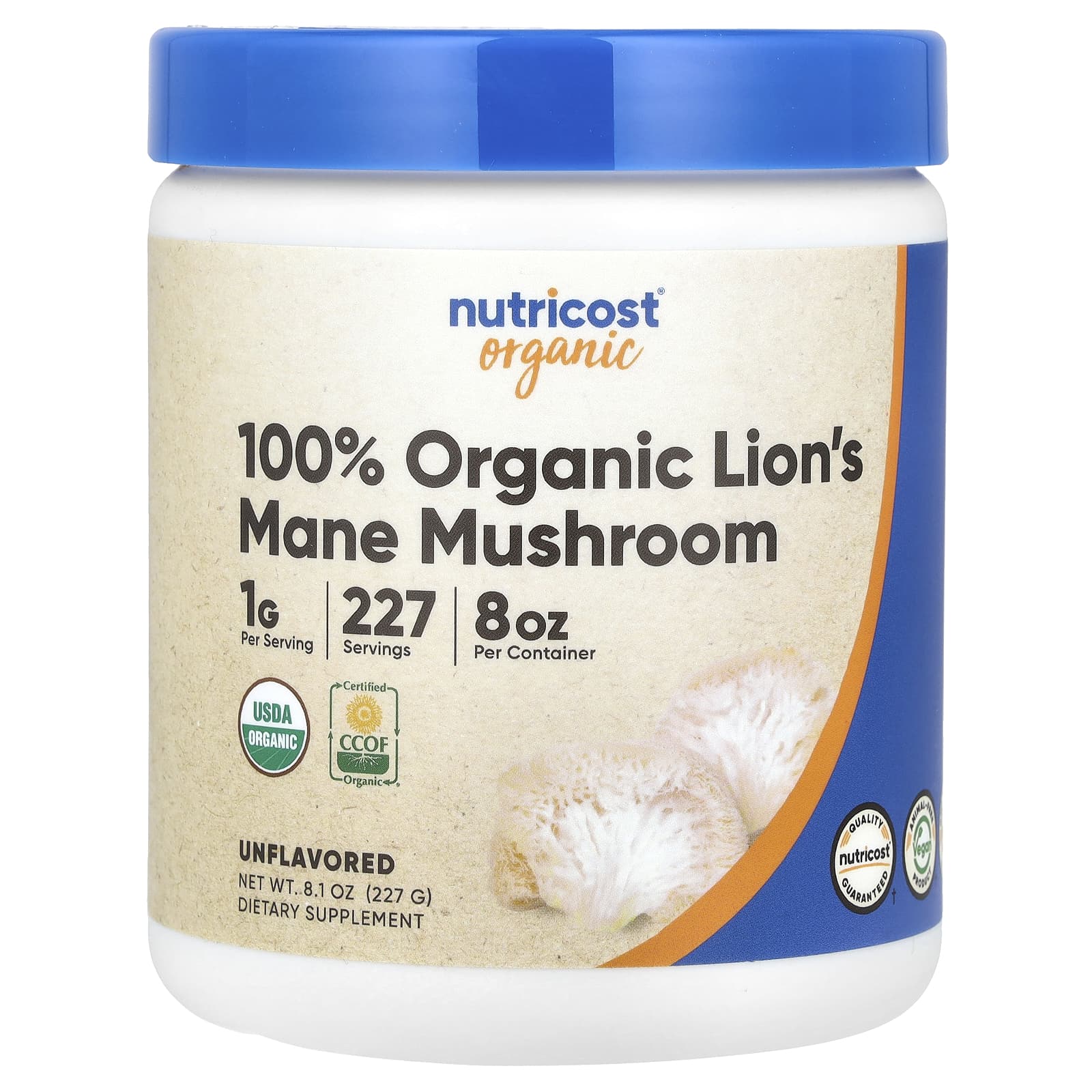 

100% Organic Deer Antler Mushrooms, Unflavored, 227G(8.1Oz)