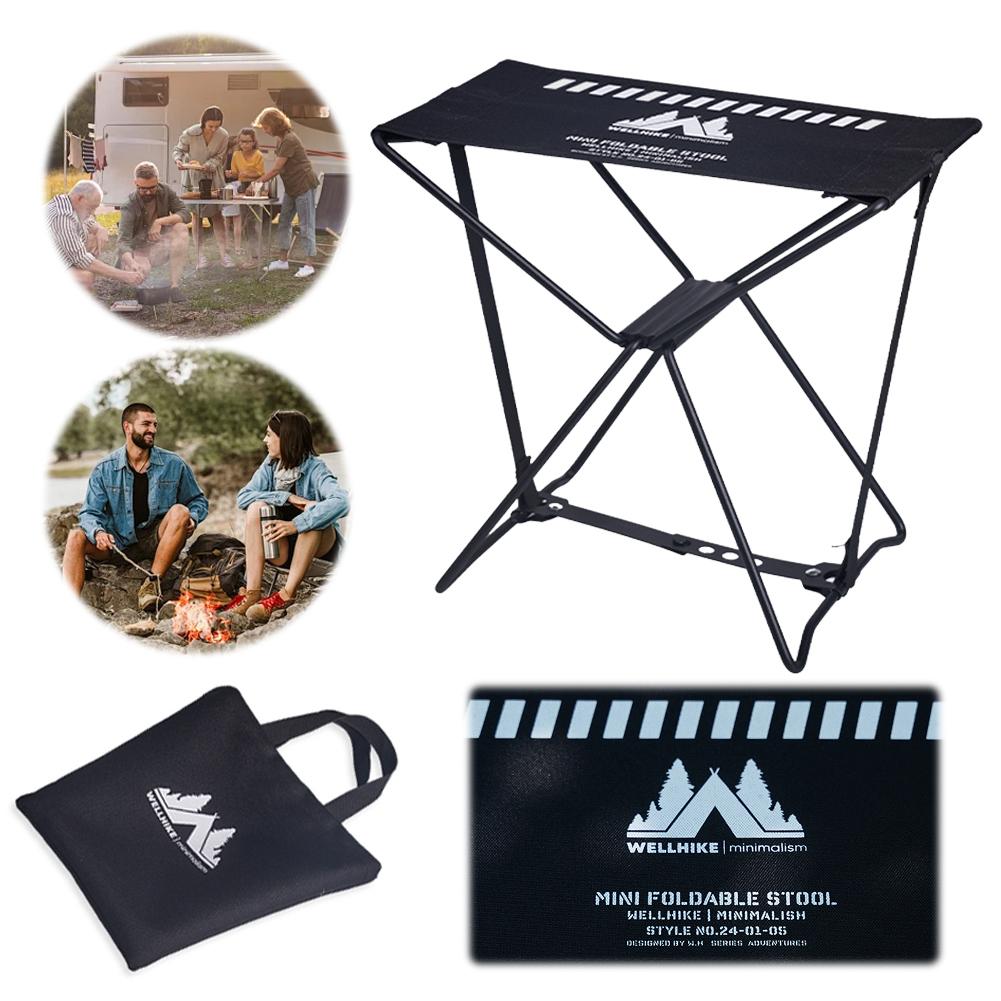 Portable Folding Stool Waterproof Outdoor Camping Stool High Load-Bearing Collapsible Travel Stool for Hiking Backpacking