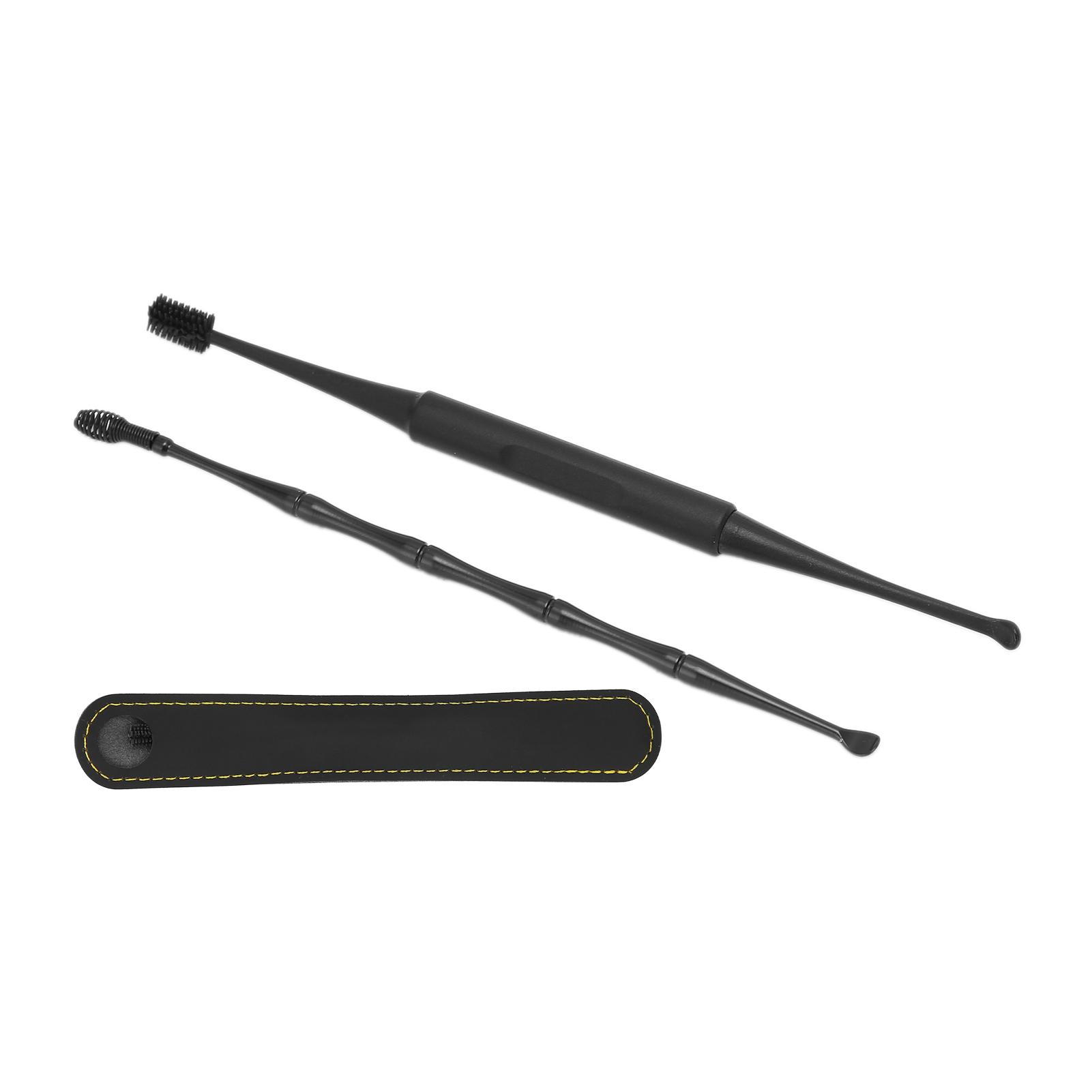 

Ушной ершик, инструмент для чистки ушей, мягкая пружинная щетка, ложка для чистки ушей, набор для чистки ушей, черный чёрный