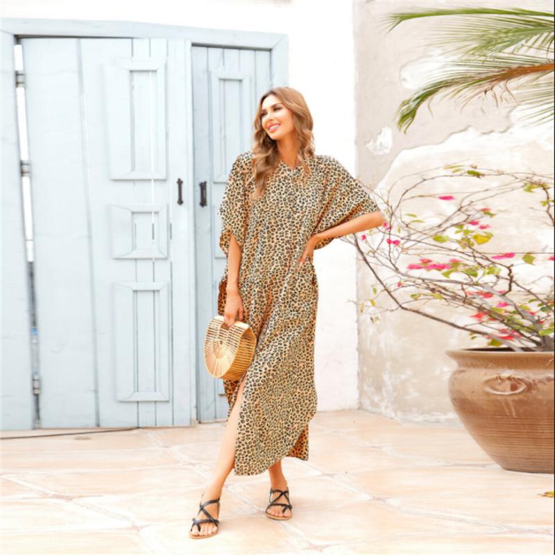 2022 Casual Bikini Cover-ups Blaue Tunika Sexy Gestreifte Vorne Offen Sommer Strand Kleid Elegante Frauen Strand Tragen Badeanzug cover Up Q1097