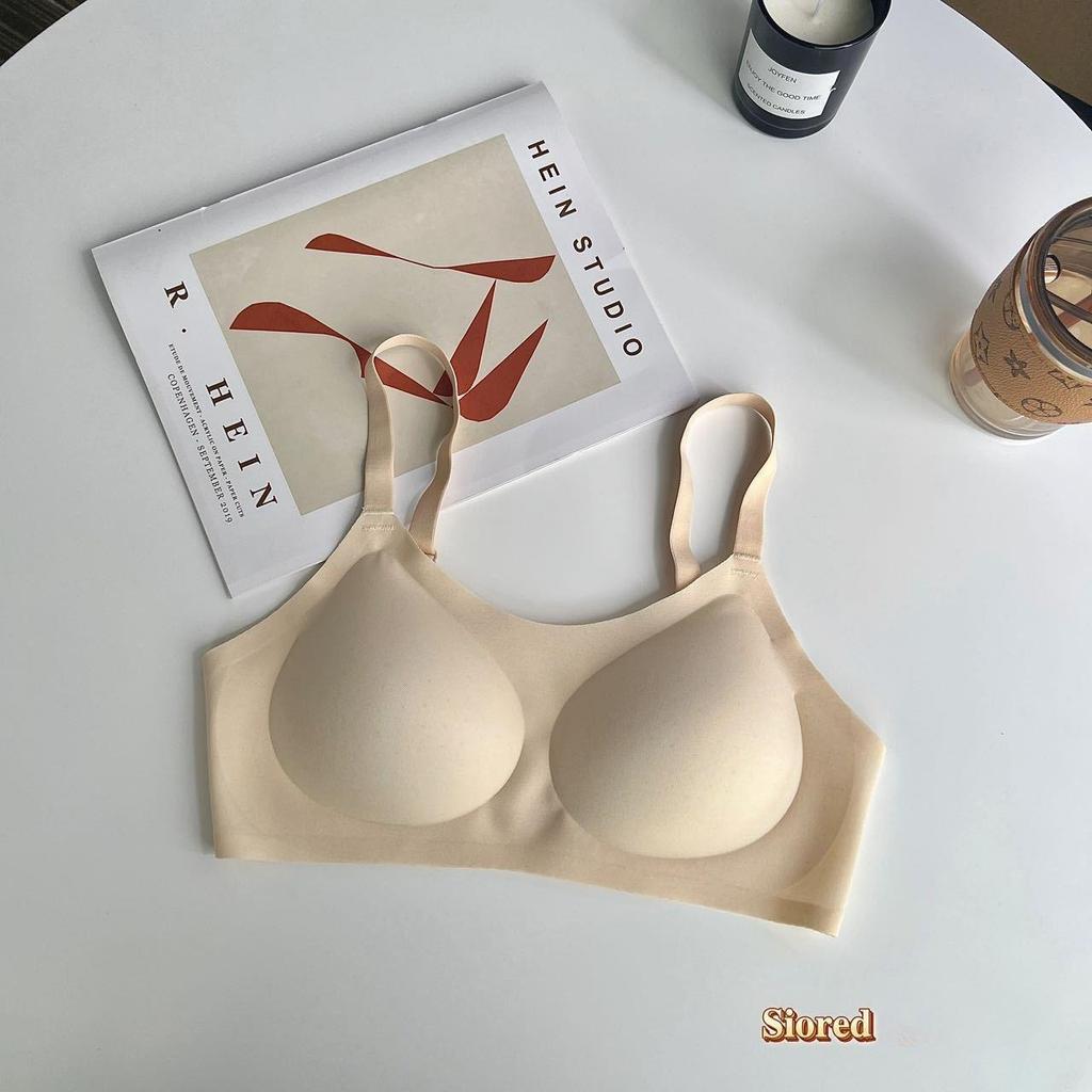 Soutien-gorge d'été ultra-fin en maille, Respirant, Coques fixes, Bretelles fines antidérapantes, Lingerie sans couture pour femmes