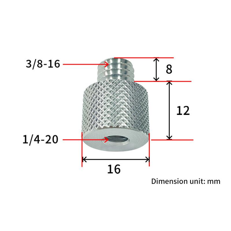 3/8" To 1/4" Male To Female Thread Screw Mount Adapter Tripod Plate Screw Capacitor Mic Shockproof Frame Screws