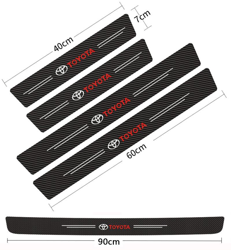 Car Door Sill Protector Carbon Fiber Anti-Scratch Step Guard