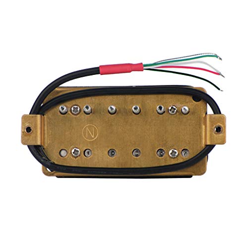 FLEOR Ceramic Humbucker Pickup Set (Neck & Bridge) – Black Double Coil for Electric Guitars