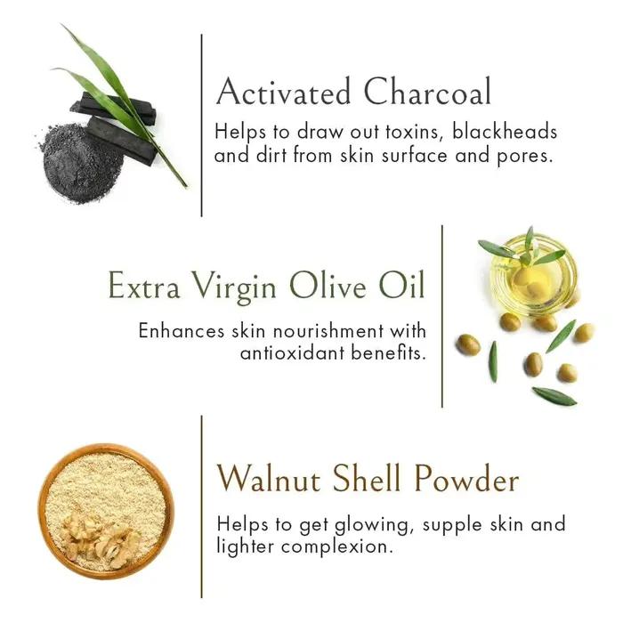 Wow Skin Science Activated Charcoal Face Scrub for Exfoliation, Oil Control & Deep Cleansing, 100ml