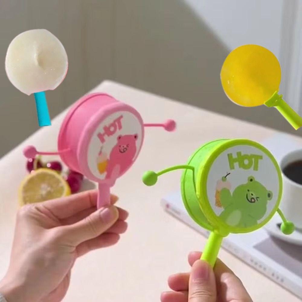 Easy To Demold Popsicle Mold with Stick Ice Cream Molds Rattle Shape Ice Cube Mold  Gift