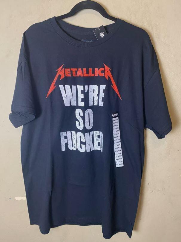 

METALLICA We re So Fuxxed ЛОГОТИП Черная Графическая Футболка-НОВАЯ Унисекс Футболка XXXL