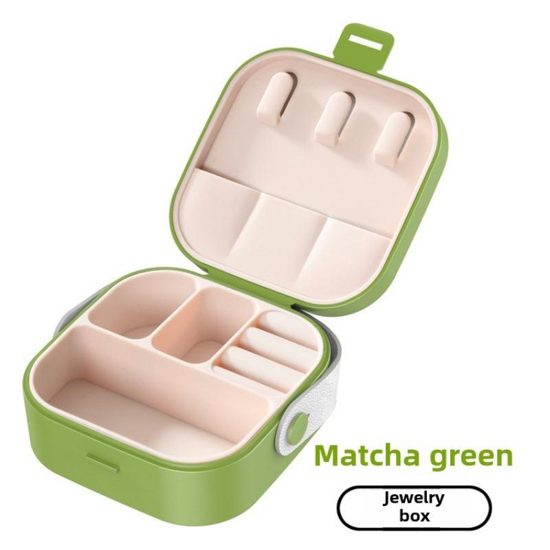 

Portable Mini Jewelry Box for Children Multifunctional Storage for Necklaces Earrings Rings Bracelets Gift Jewelry Organizer зелёный