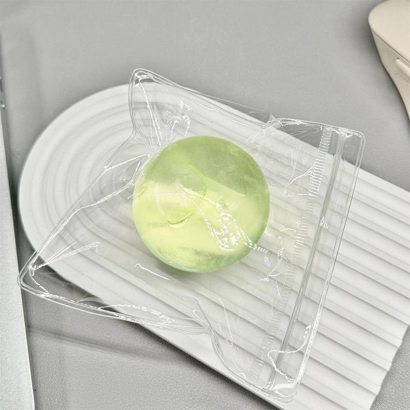 Transparent Coconut Maltose Squishy Balls Squeeze Toys Soft Slow Rebound Stress Relief Fidget Sensory Toys Relaxing Gifts Adult