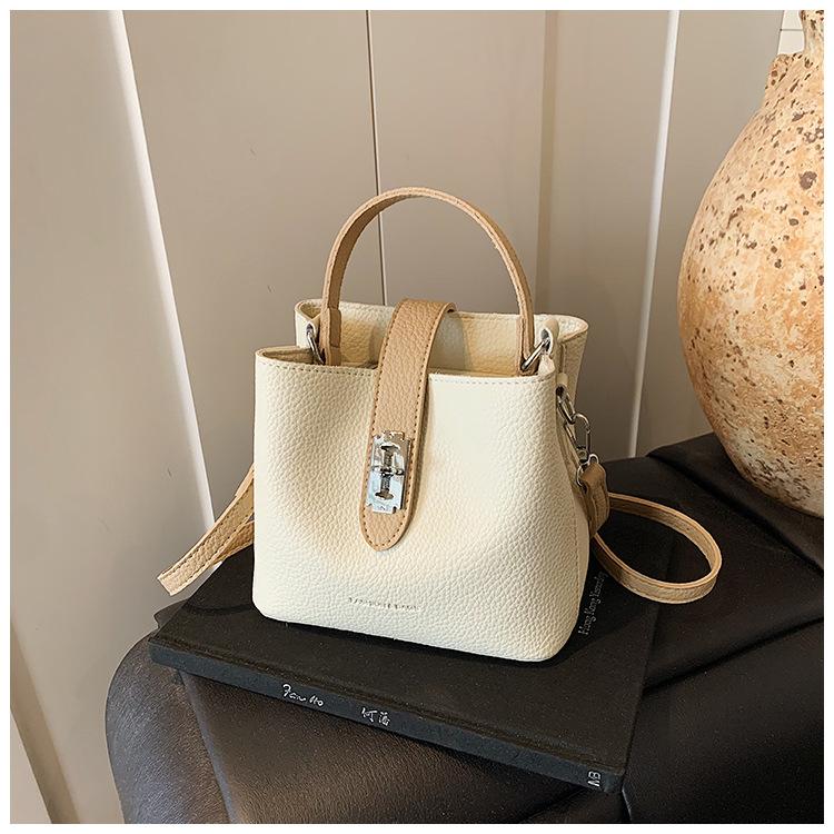 Fashion Versatile Small Bag Women's New Trendy Summer Texture Bucket Bag High-end Shoulder Messenger Bag