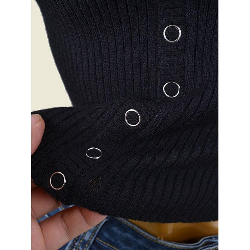 off-Shoulder Knitted Slim Fit Slim Looking Inner Bottoming Shirt