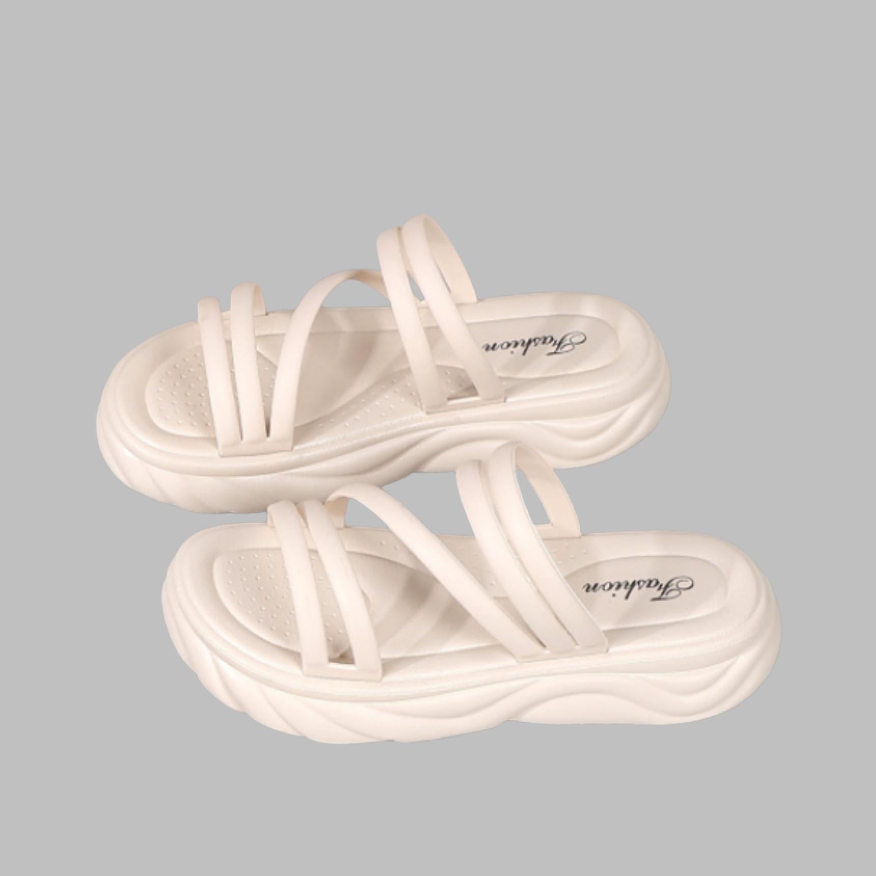 

Women Fashion Thick-Sole Sandals Summer Outdoor One-Strap Beach Slippers Soft Cushion Feel 36-40